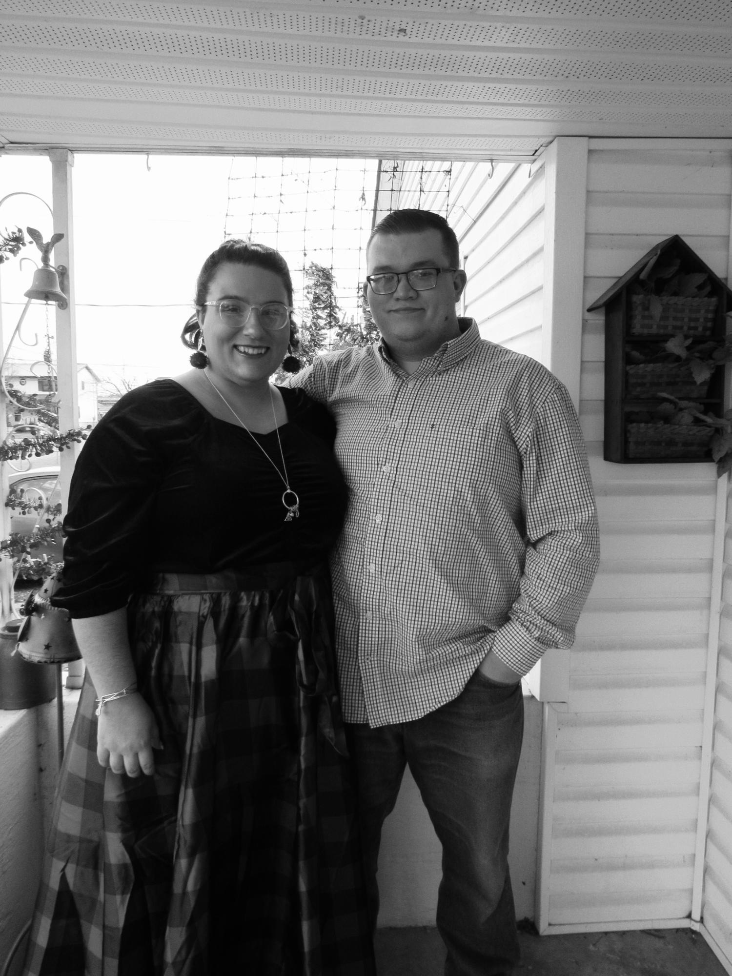 We took this right before Emma's Christmas Work Party.