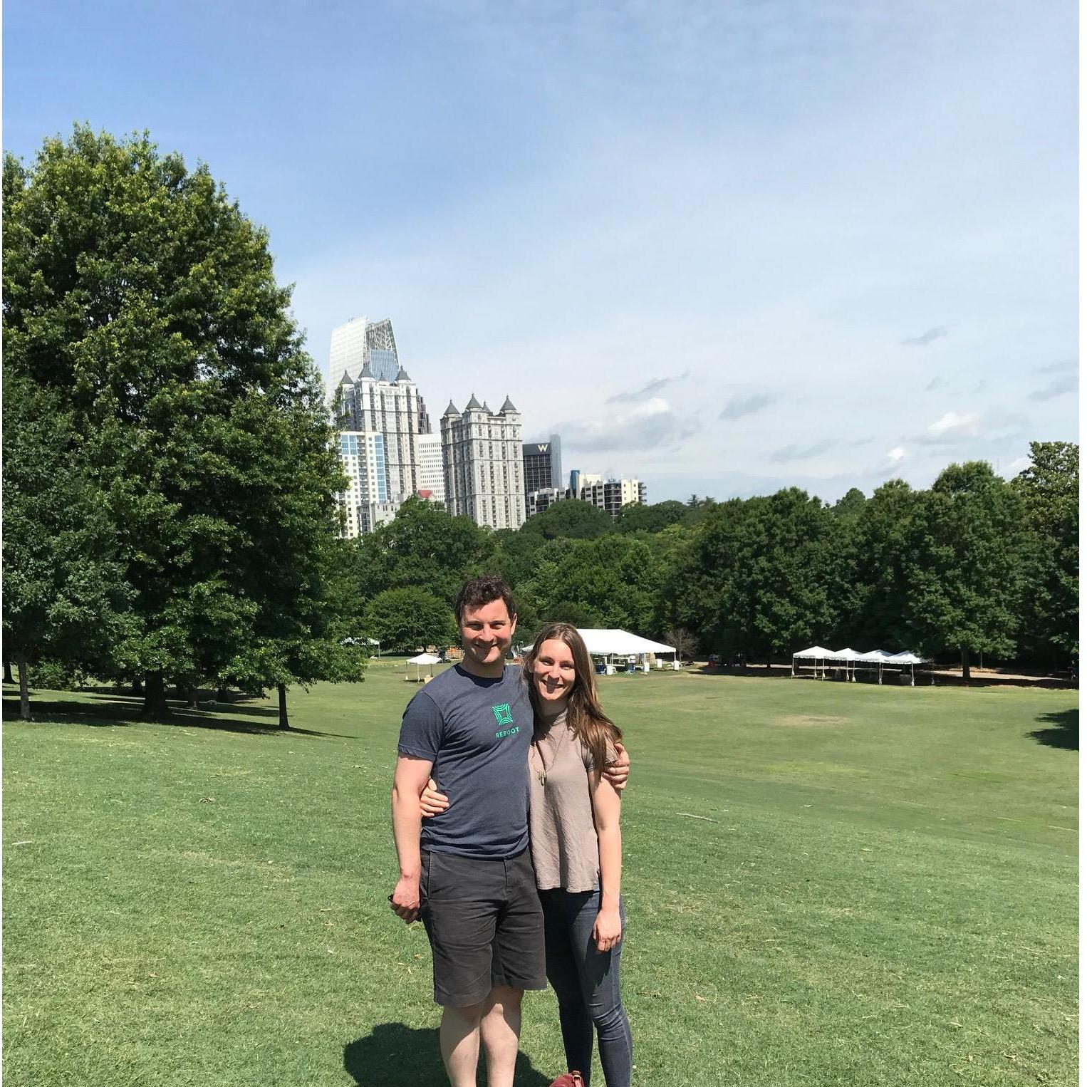 Exploring Alix's hometown of Atlanta! Piedmont Park.