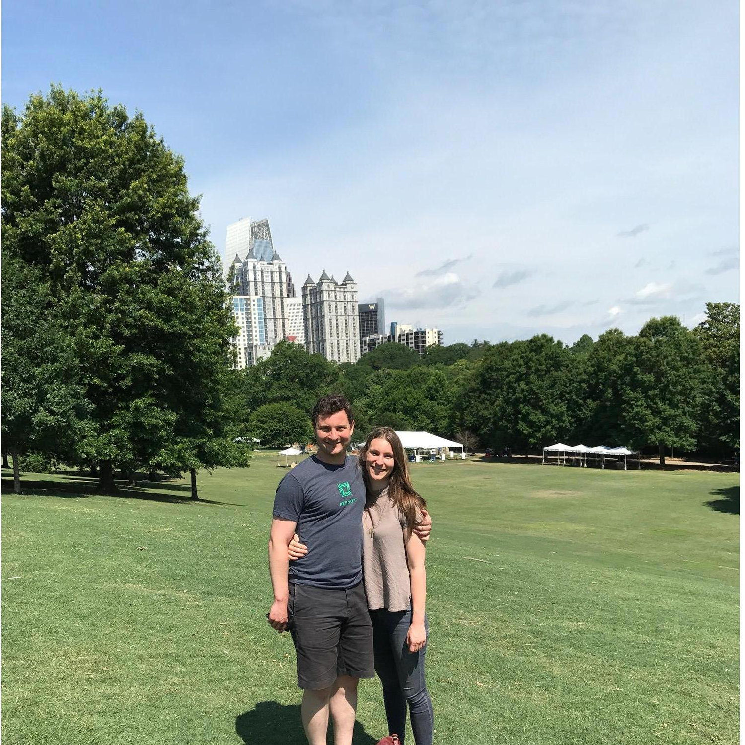 Exploring Alix's hometown of Atlanta! Piedmont Park.