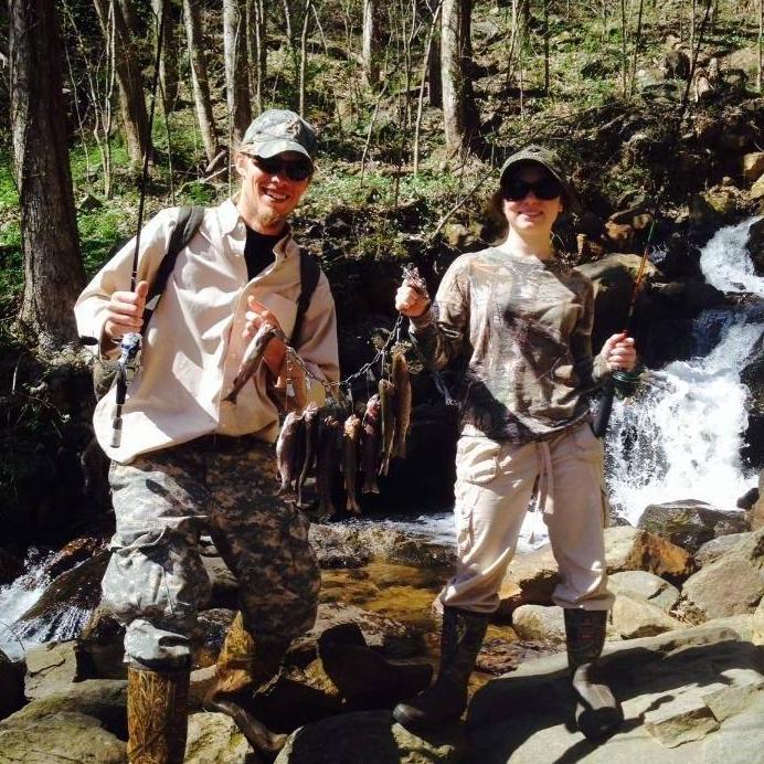Fishing at Amicalola Falls!