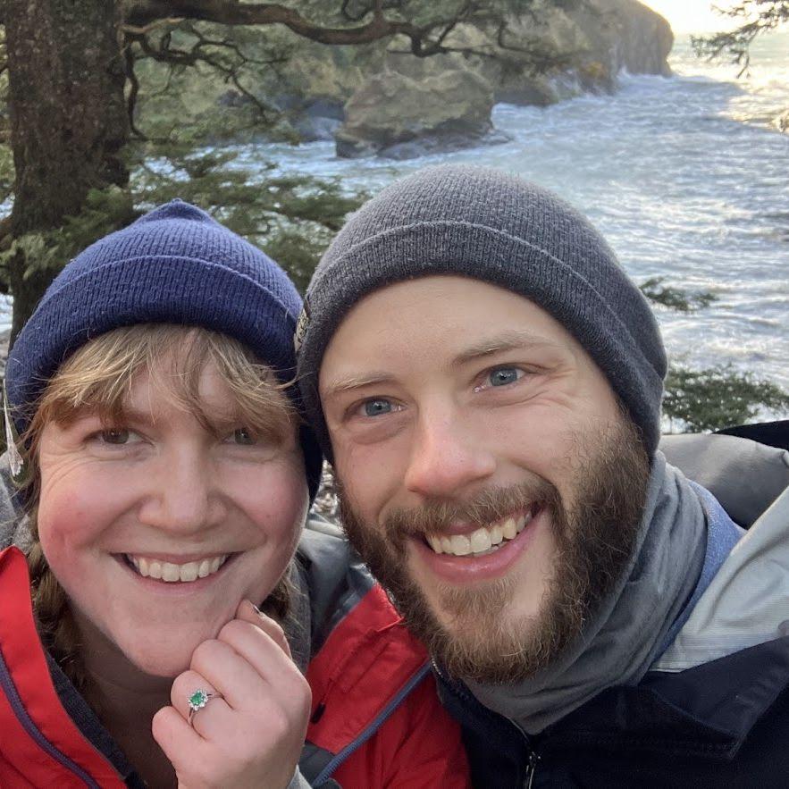 Dead man's Cove at Cap Disappointment, WA, as part of our engagement road trip!