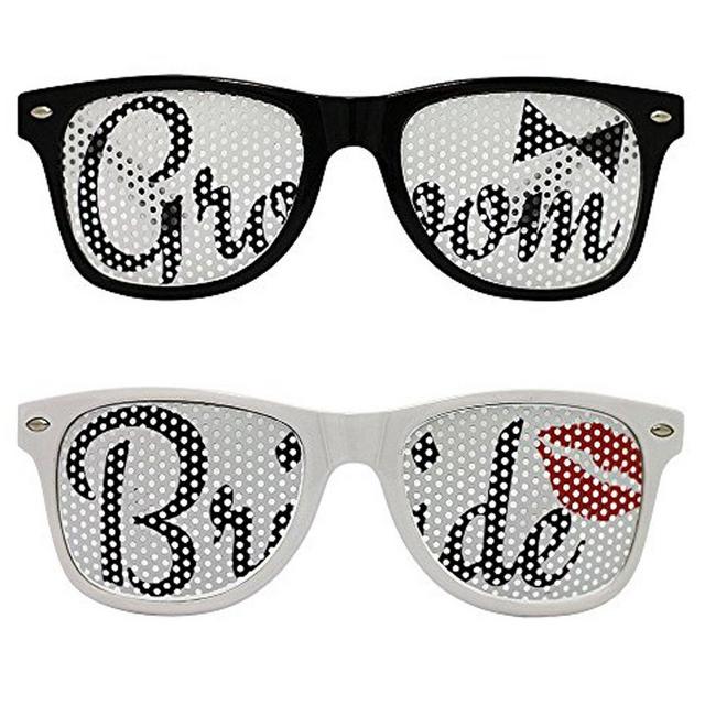 Chades Wedding Bride and Groom Sunglasses Set