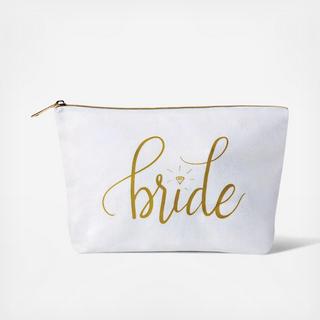 Bride Diamond Canvas Makeup Bag