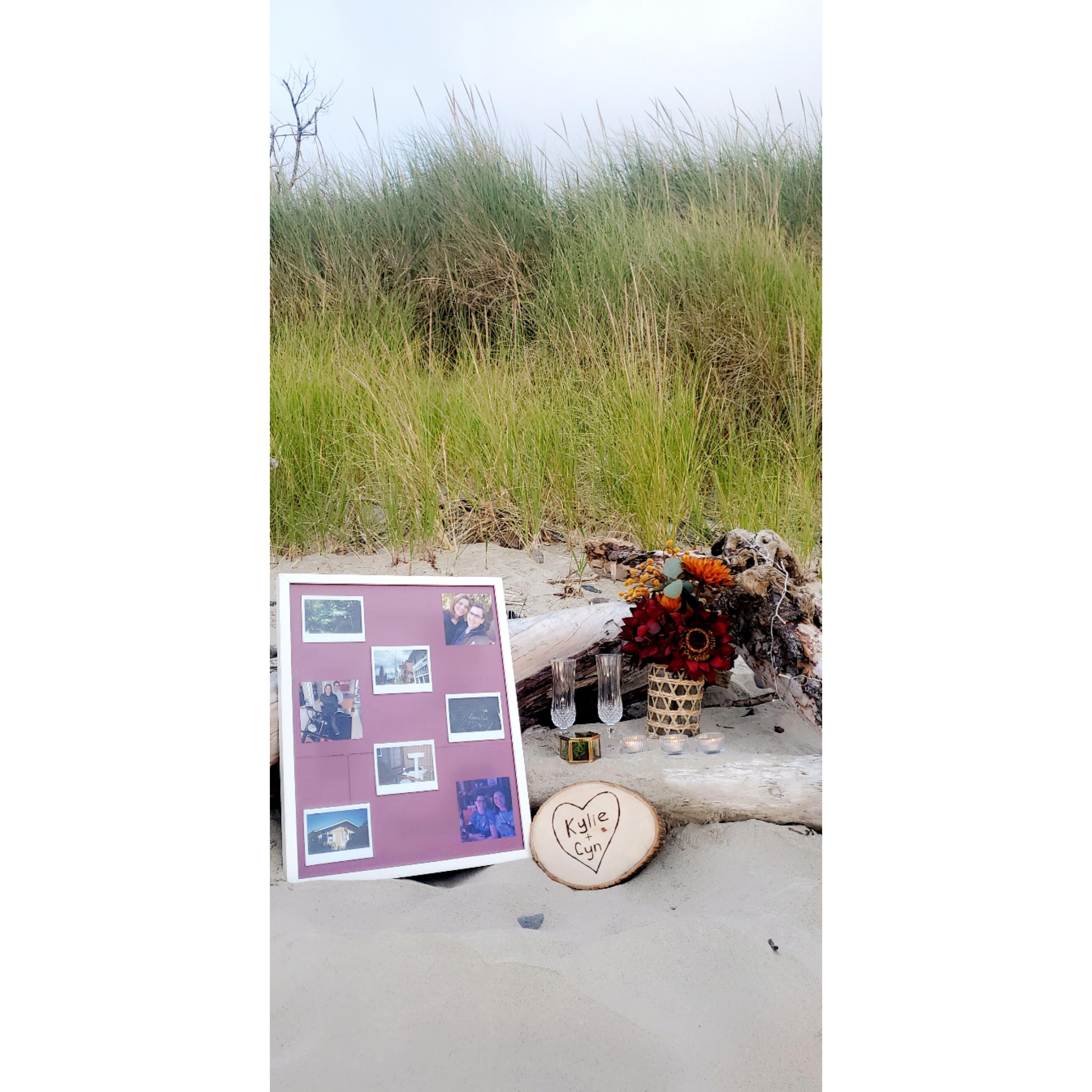 Cyn's perfect proposal back drop @ Cape Lookout State park
