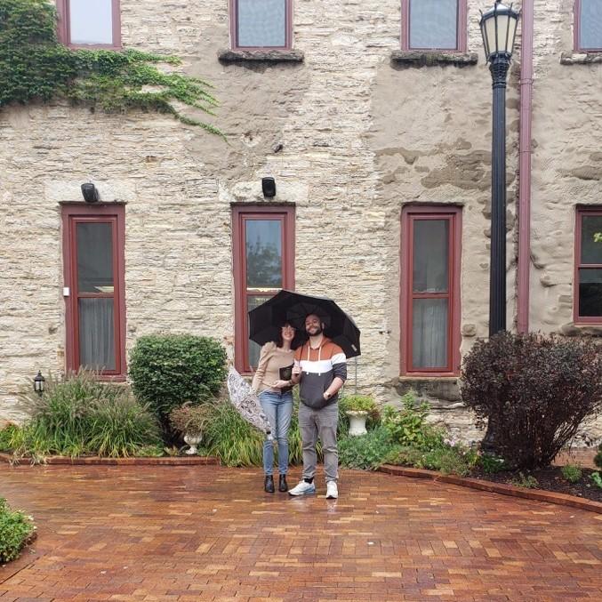 This was taken at Riverside, just after we chose it as our wedding venue!