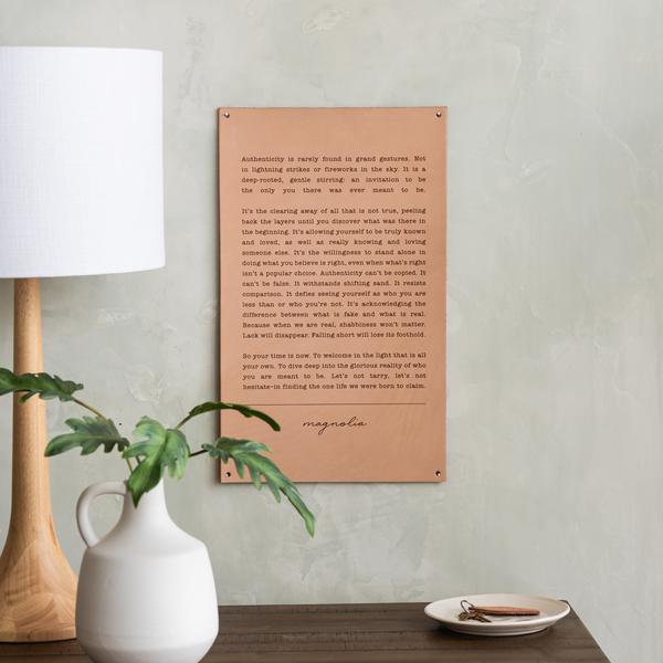 Authenticity Leather Sign