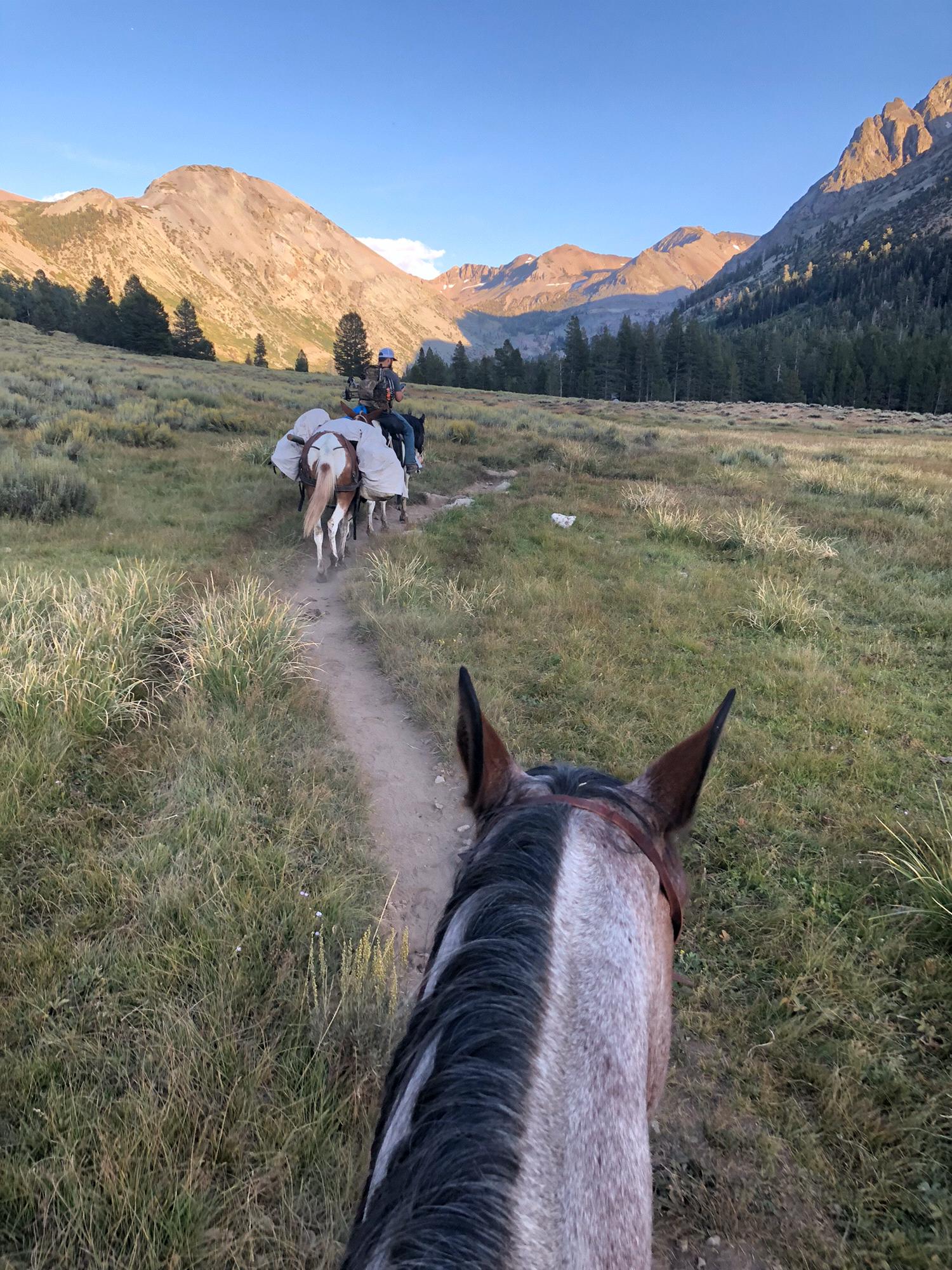 Our hunting/riding/camping trip turned ENGAGEMENT trip!!! This picture was taken by me about an hour before he popped the big question a little farther down the valley