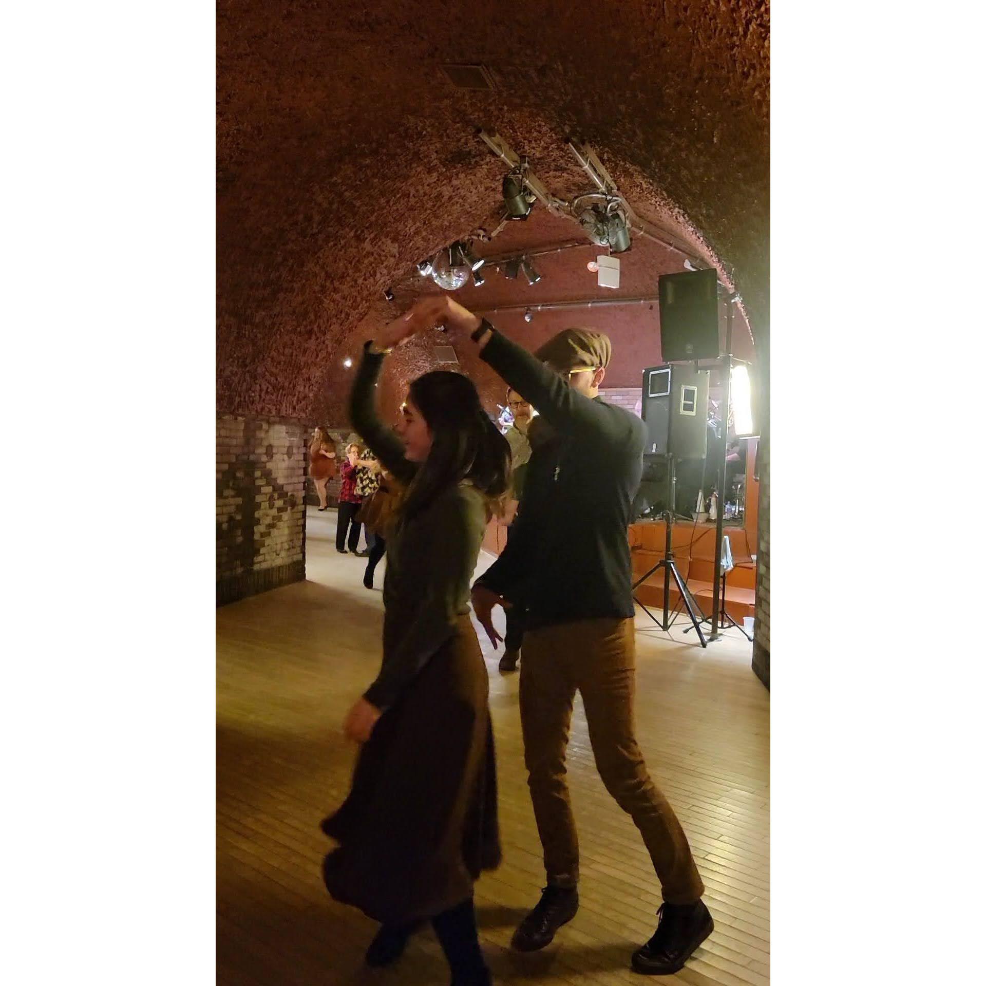 Swing dancing at the Wabasha Caves in St. Paul