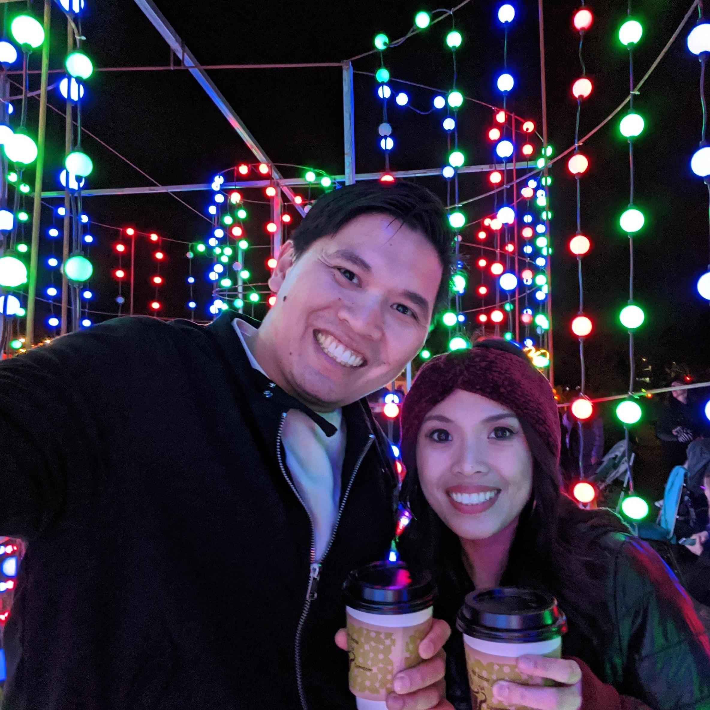 On a winter date at the LA Arboretum lights in 2019!