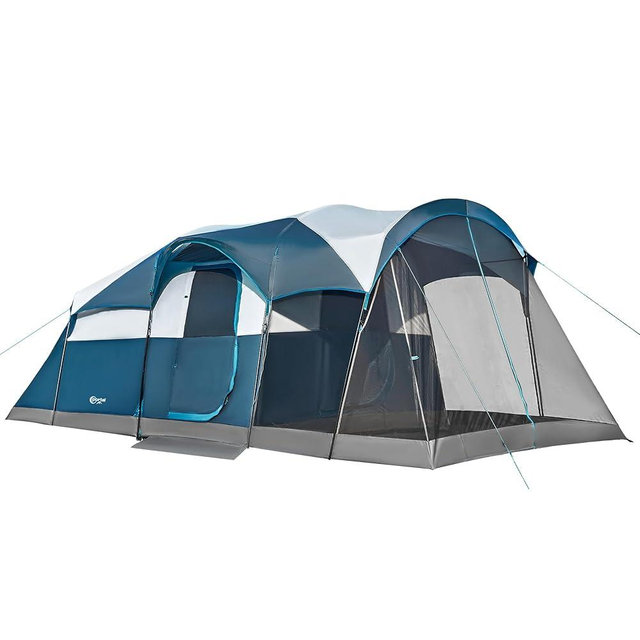 PORTAL 6/8 Person Instant Camping Tent with Screen Porch, Easy Set-up Waterproof Large Tunnel Tent, PFAS-Free Family Outdoor Big Tents for Camping, Backyard