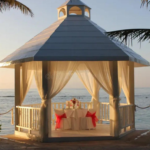 Dinner on the Beach on our Honeymoon
