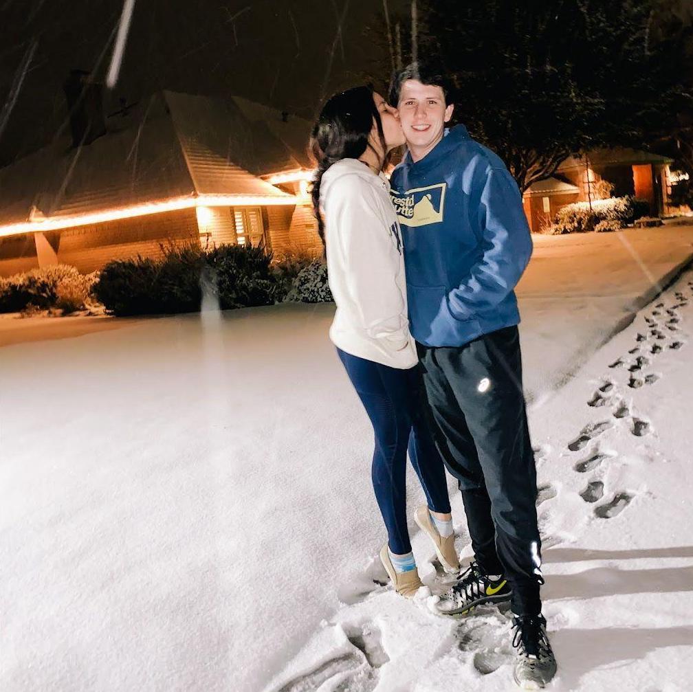 snowing in Midland!