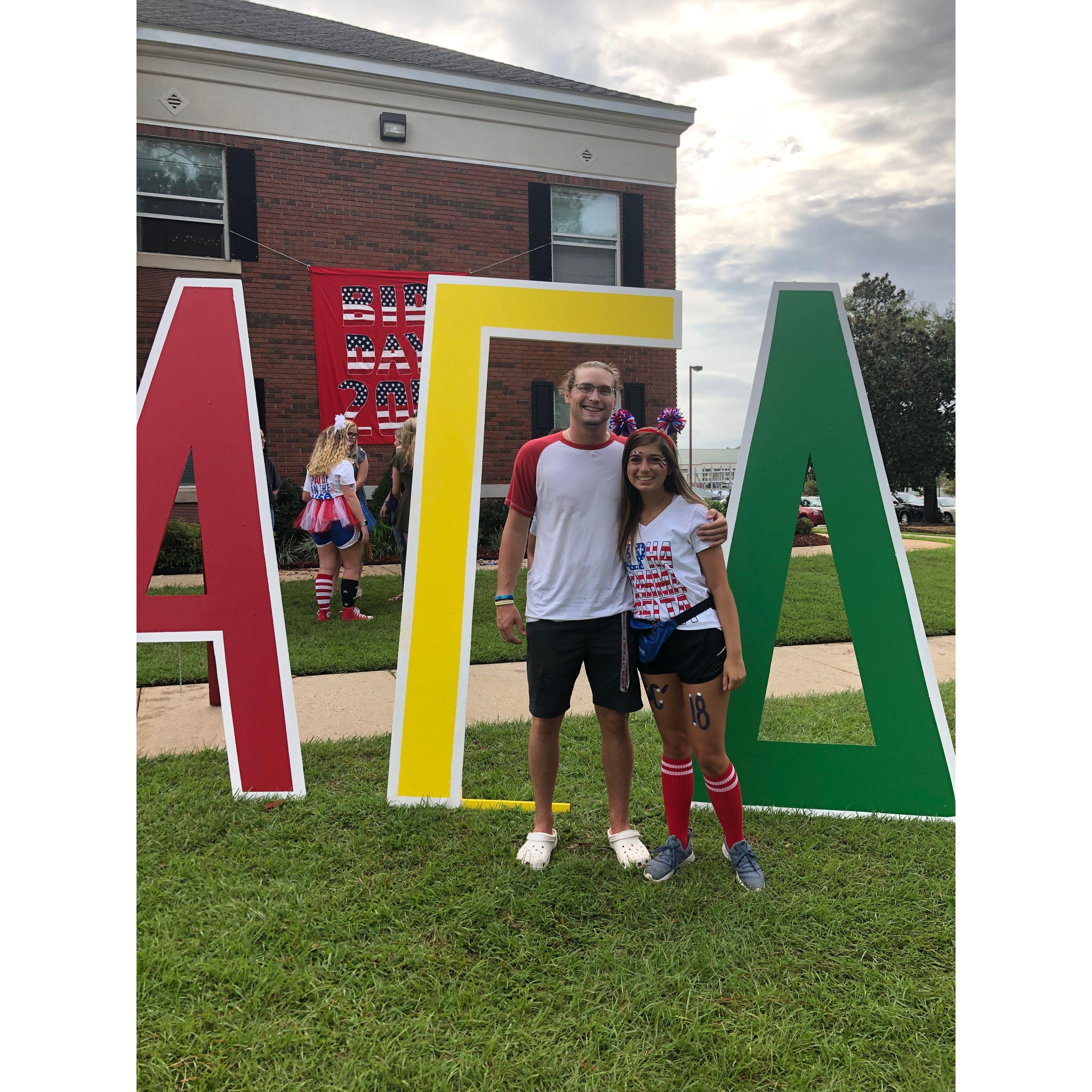 One of the many sorority events, go Alpha Gam!