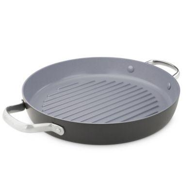 GreenPan™ Valencia Pro Ceramic Nonstick 11-Inch Round Grill Pan in Grey