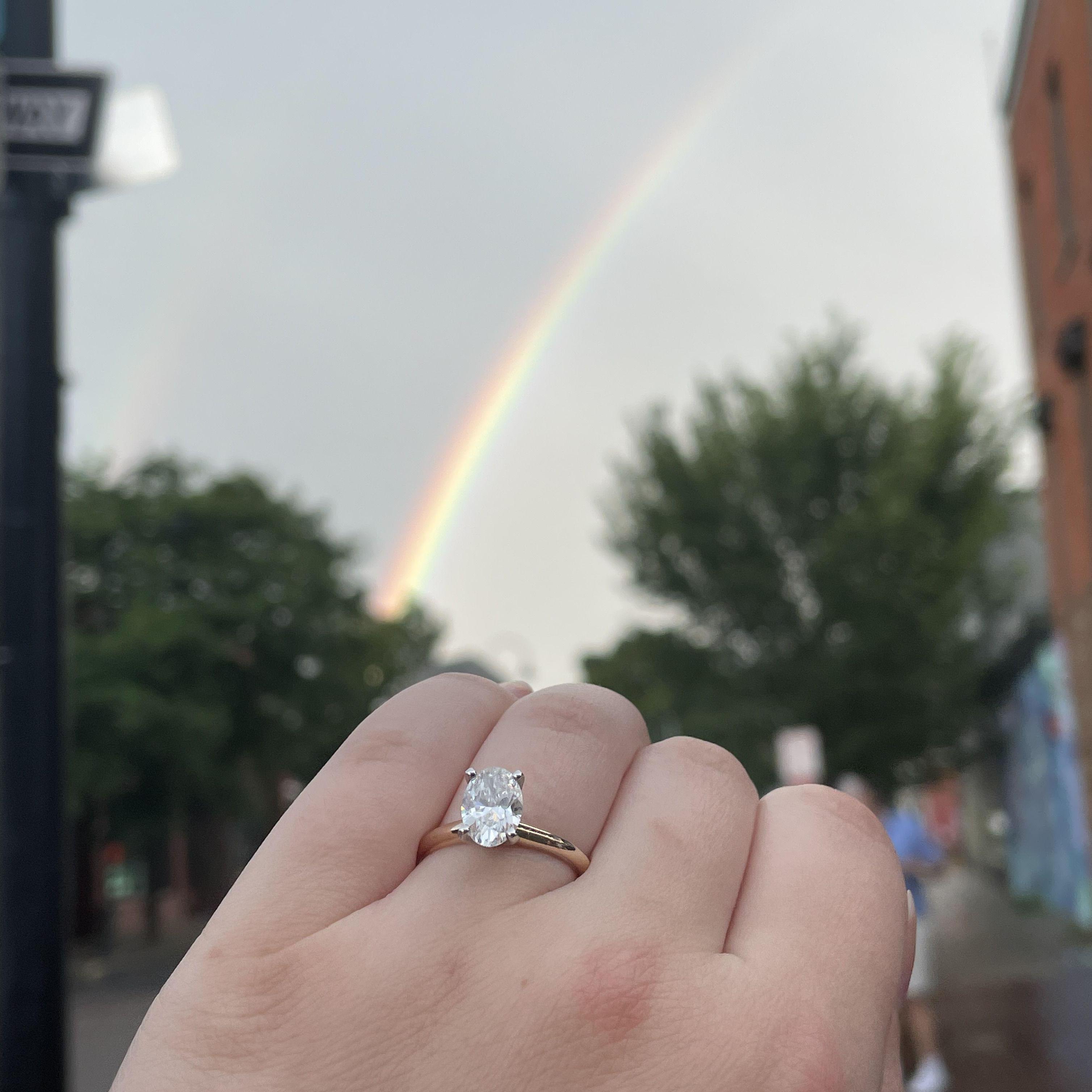 A post-proposal rainstorm led to a post-post-proposal rainbow 7.21.23