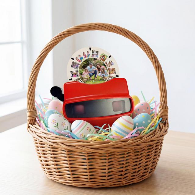 Custom Viewmaster Viewfinder with Reels, Custom Easter Basket Stuffer, Photo Anniversary Gift for Her, Mother's Day Keepsake, Graduation