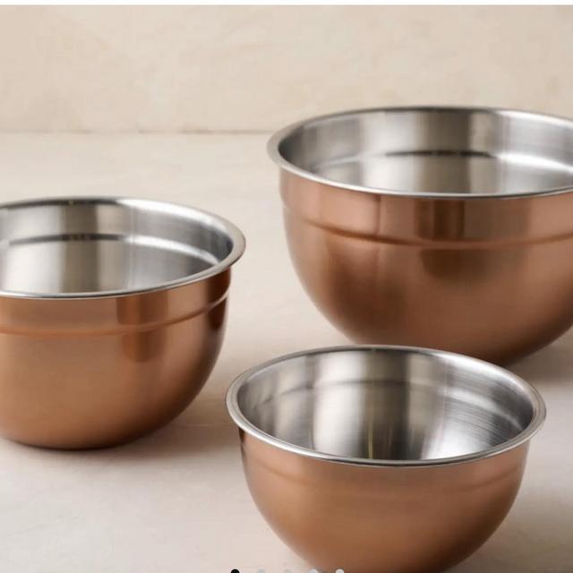 Set of Three Copper Mixing Bowls