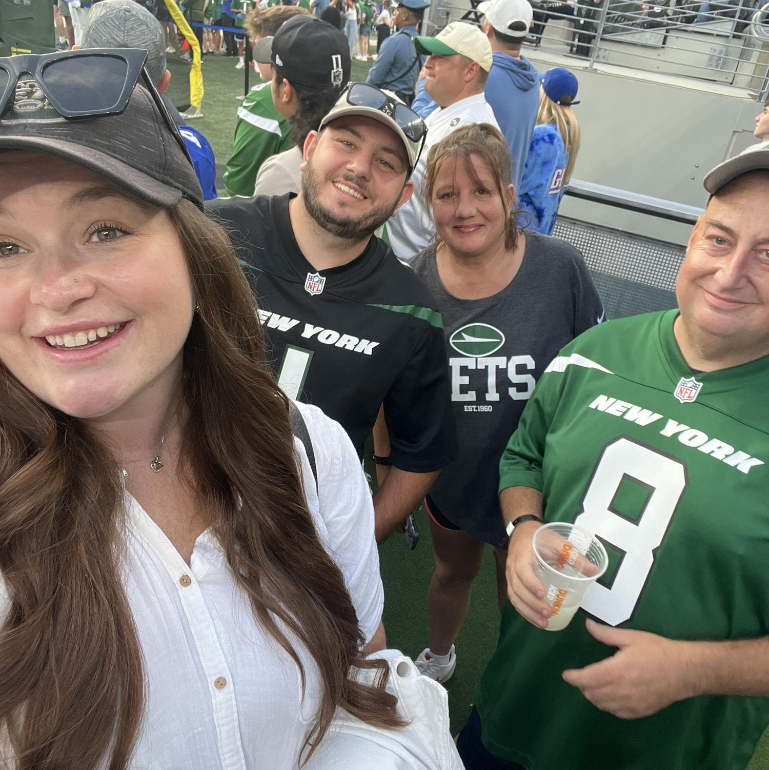 August 2024 - Jets vs Giants preseason game with Richie's parents