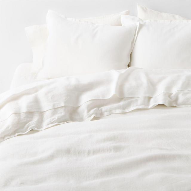 Aire Natural EUROPEAN FLAX ™-Certified Linen Crisp White King Duvet Cover