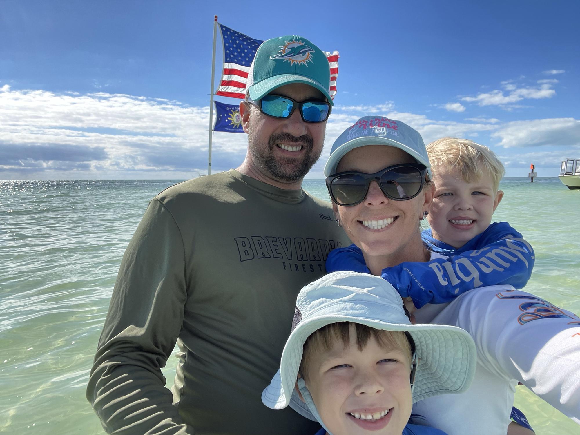 Cheers from the Islamorada Sand Bar!
