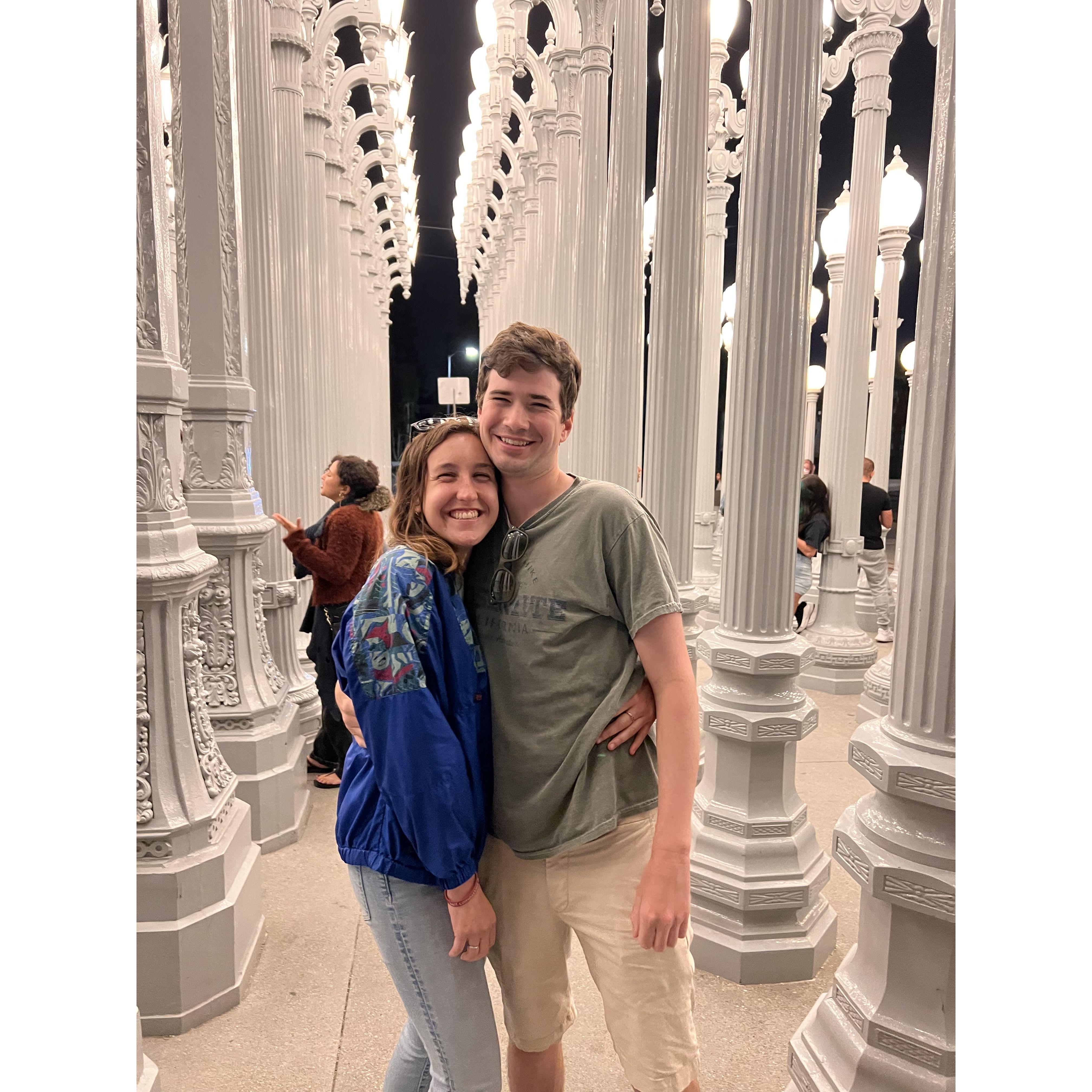 We're so LA! This is the famous LACMA where we love going for their summer Jazz Nights!