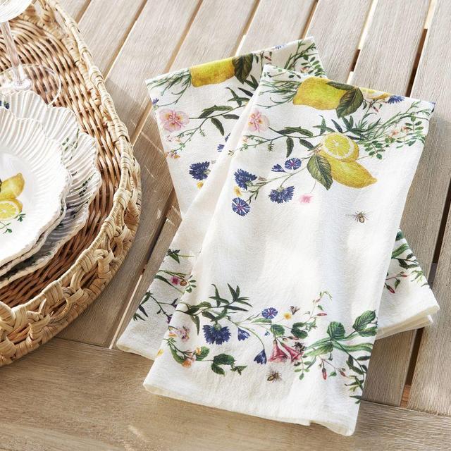 Monique Lhuillier Positano Cotton Tea Towel, Set of 2