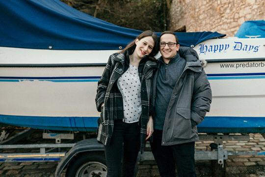 Engagement photoshoot in Alexs' hometown, Kirkcaldy, Scotland.