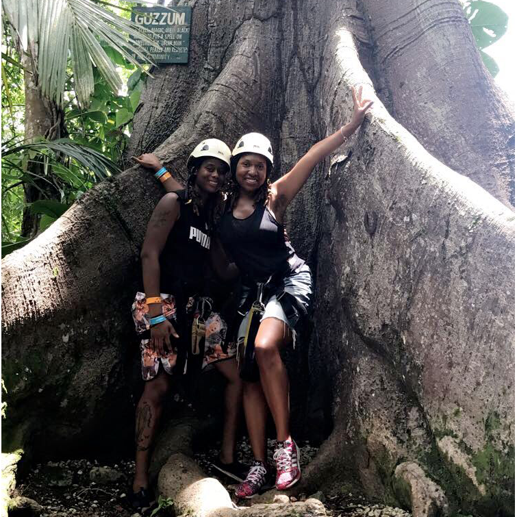 We stood next to the largest tree in Jamaica.