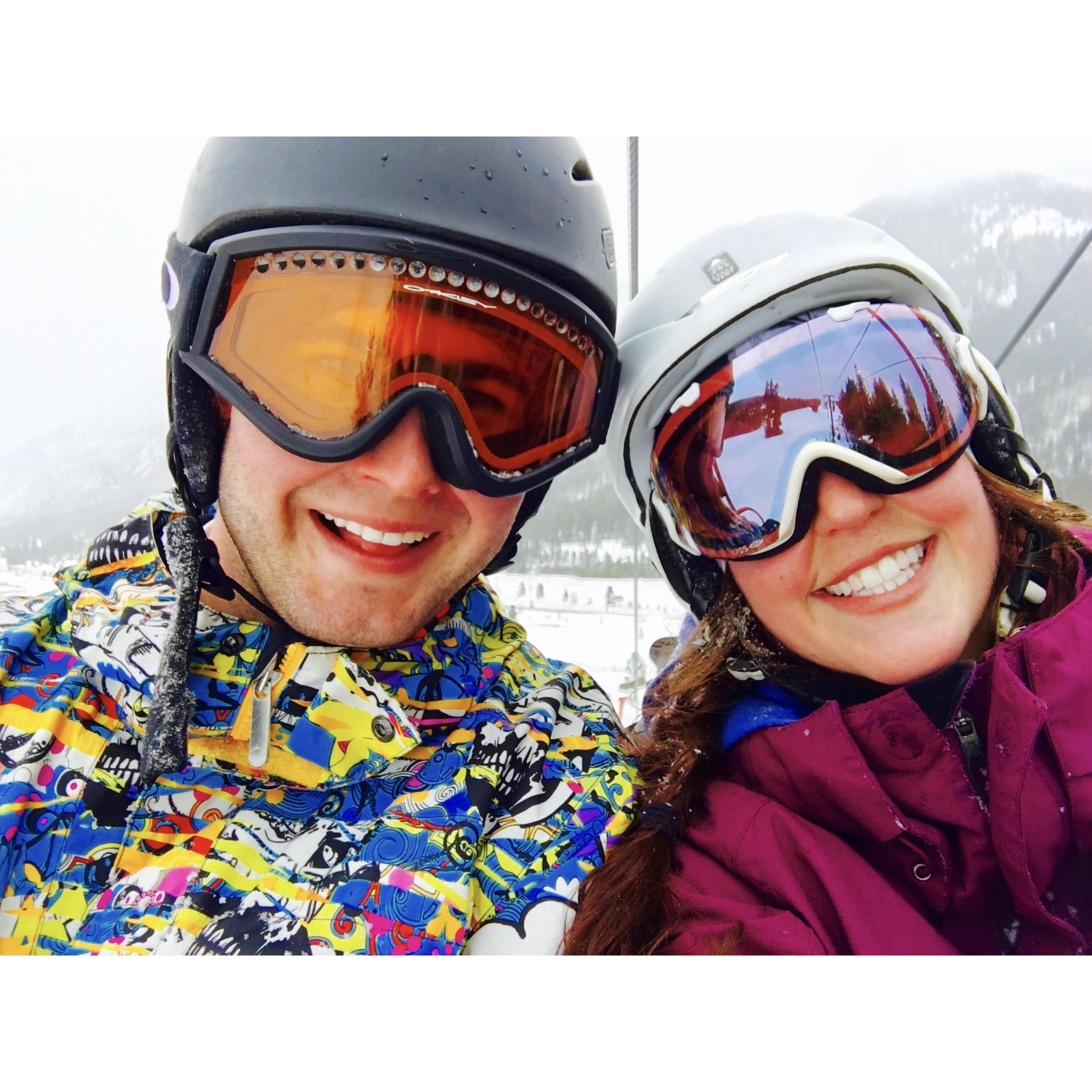 skiing together at Copper Mountain.