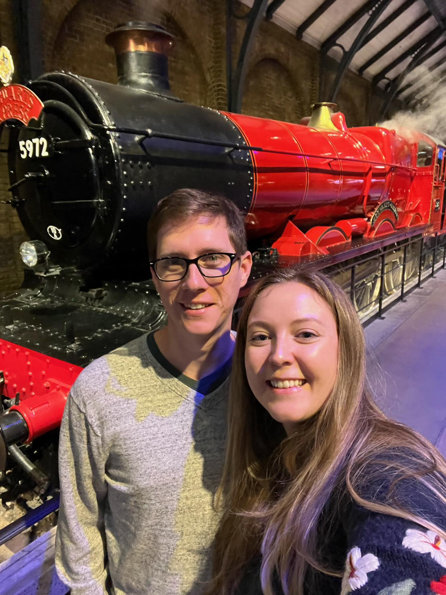 Flagging down the Hogwarts Express