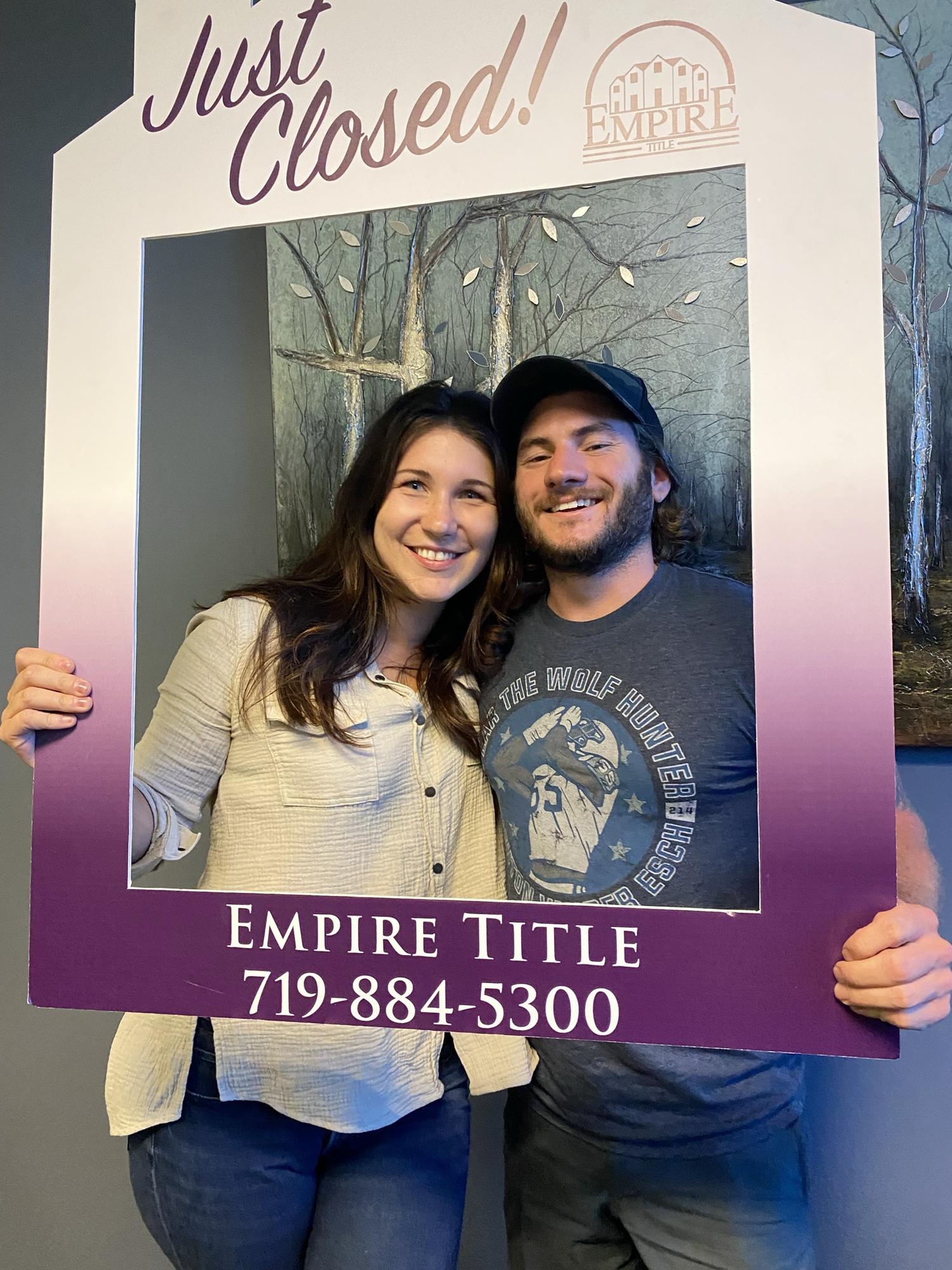 Closing day on our first home together!