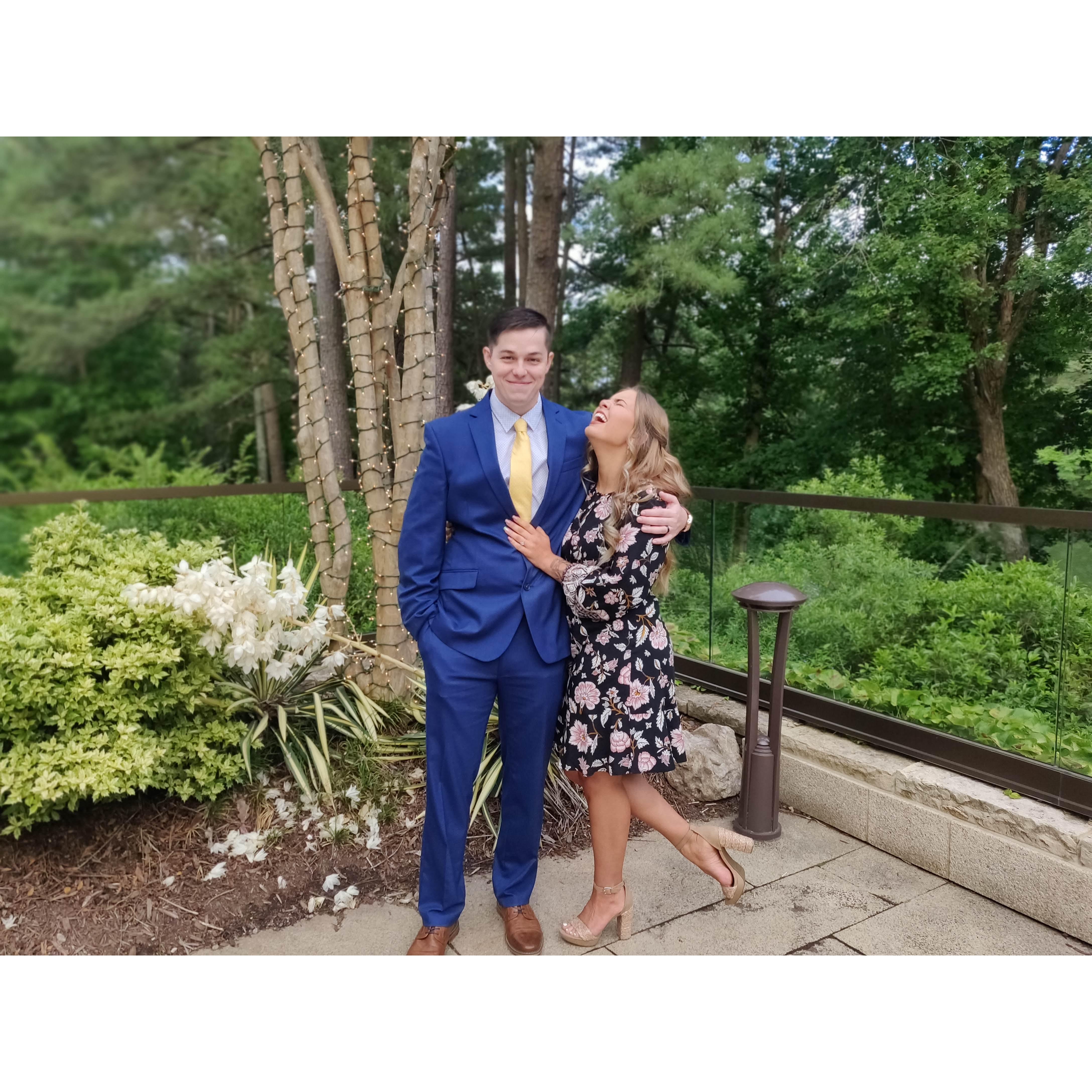 Candid at our friends Gayle's wedding.
