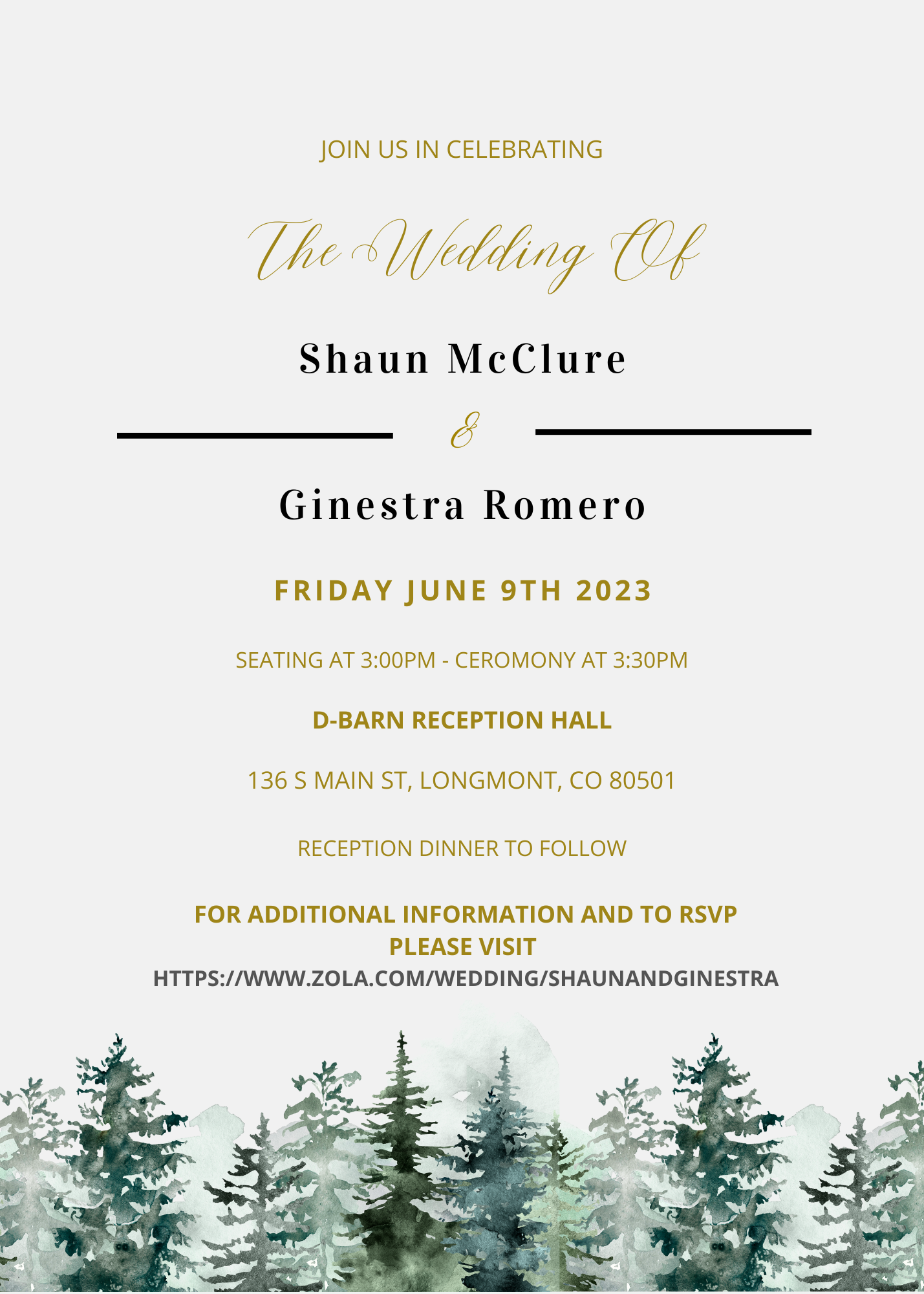 The Wedding Website of Shaun McClure and Ginestra Romero