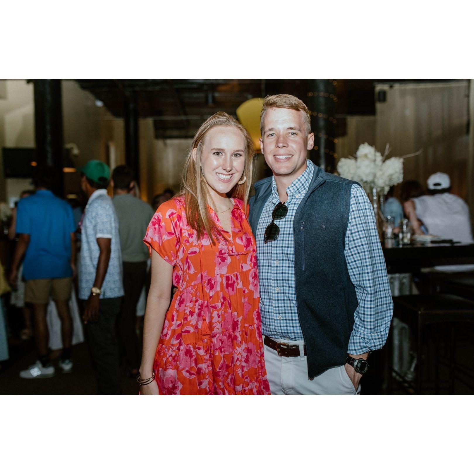 Our first picture ever! Dan and I went to my friend's engagement party!