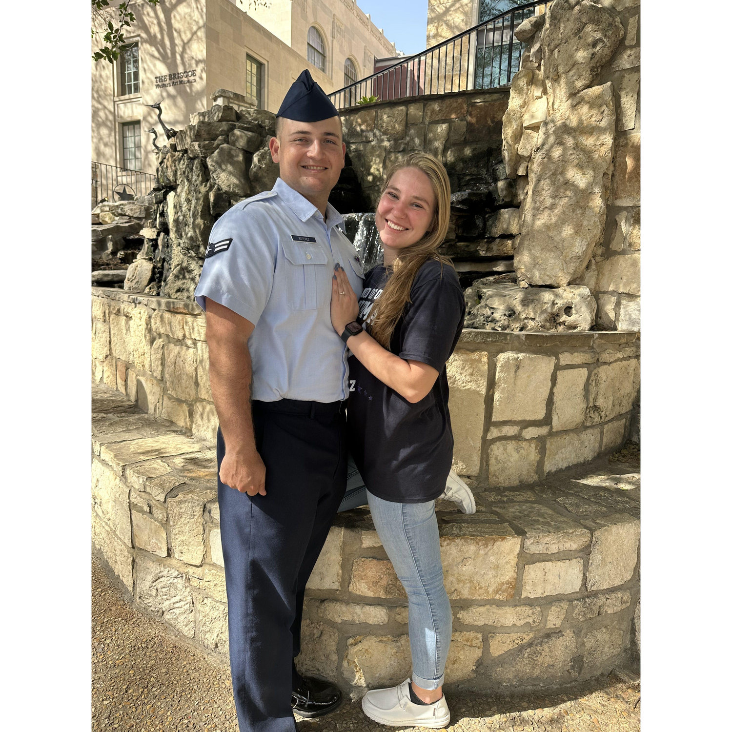 San Antonio Riverwalk after our engagement!