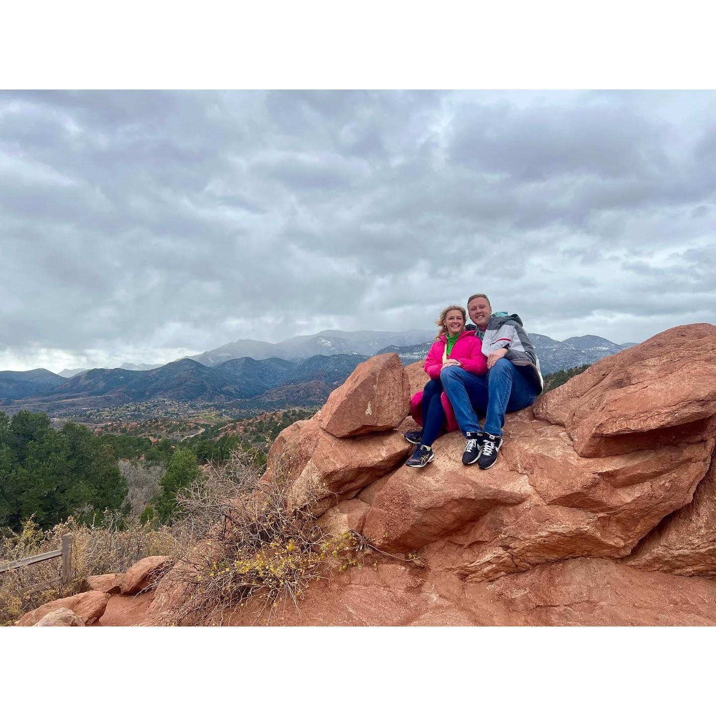 At Garden of the Gods Park from our trip to Colorado in November of 2022.