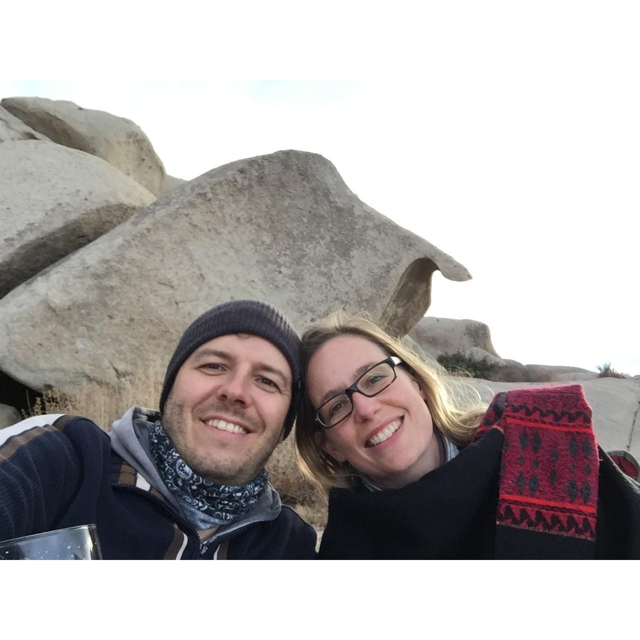 Yeah, cool couple, but WAY cooler rock. Mojave Desert outback. 2017