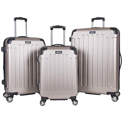 Kenneth Cole Reaction Renegade 3-Piece Lightweight Hardside Expandable 8-Wheel Spinner Travel Luggage Set: 20" Carry-on, 24", 28" Suitcases, Champagne