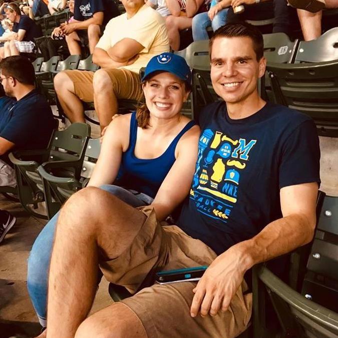 One of two sports teams we both cheer for. Go Brewers!