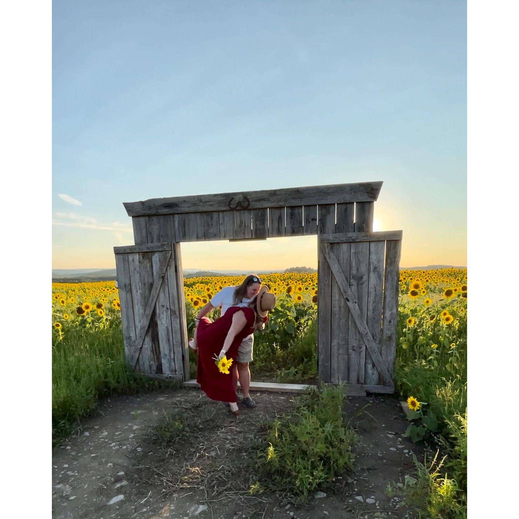 Sunflower fields make us happy since the first time Amanda surprised Julia by taking her to one