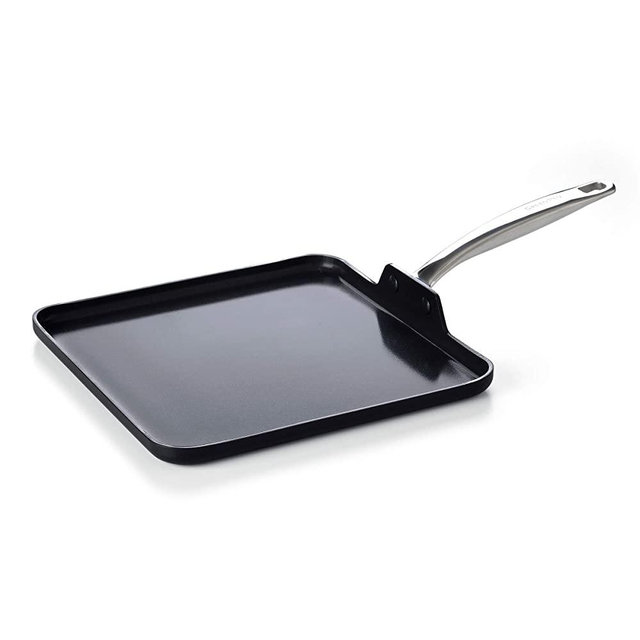 GreenPan Prime Midinght Healthy Ceramic Nonstick, Griddle, 11", Black