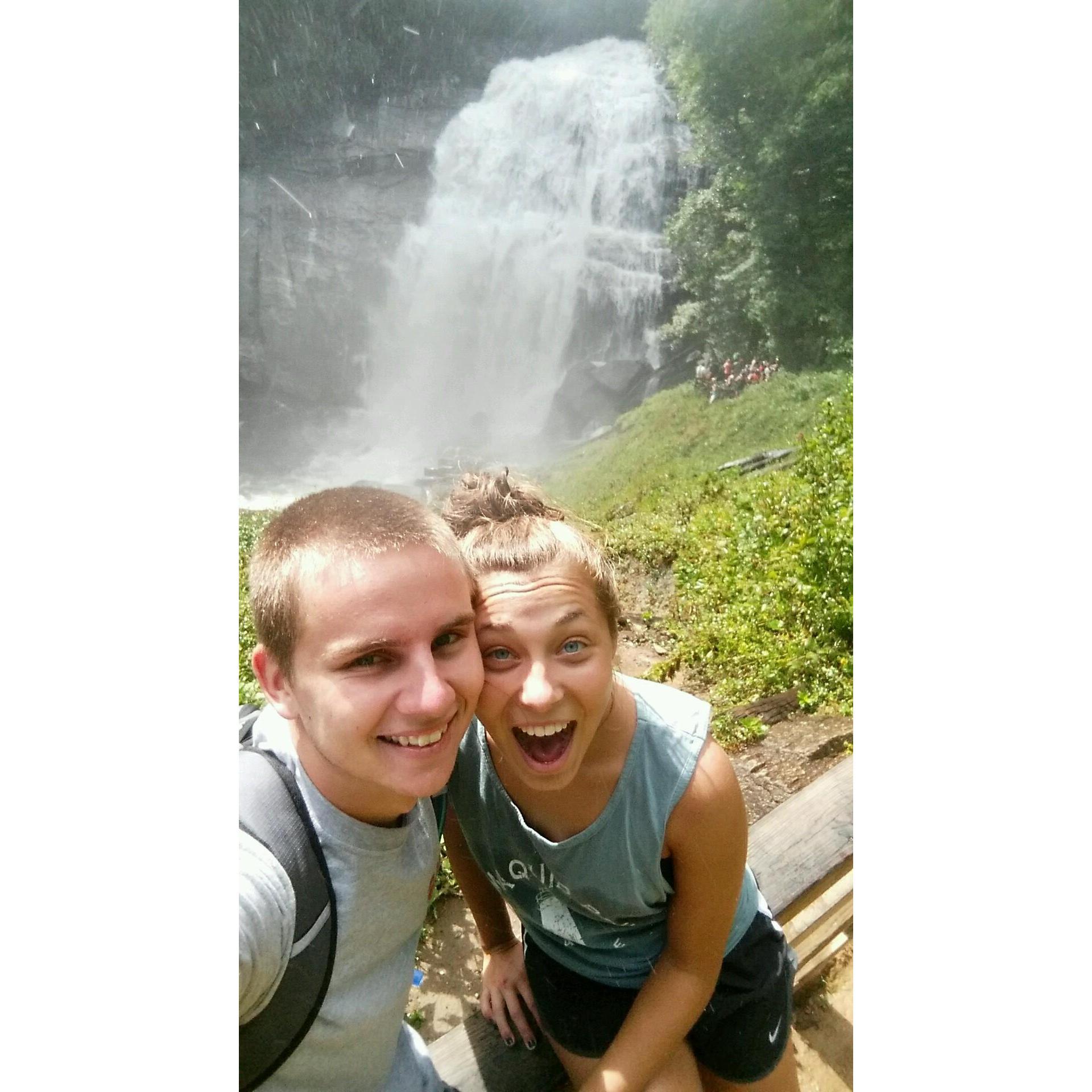 Hiking and Swimming at Turtleback falls, NC