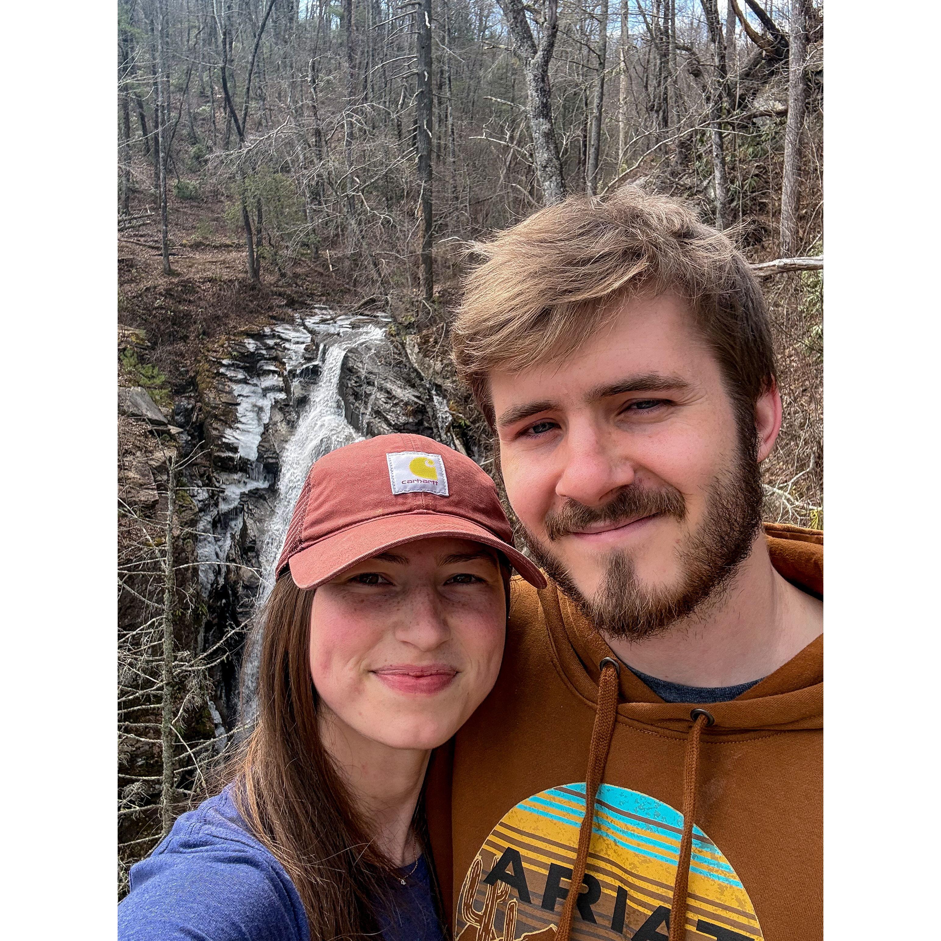 At Raven Cliff Falls: one of Rey's favorite places ever