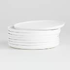 Wren Matte White Salad Plates, Set of 8