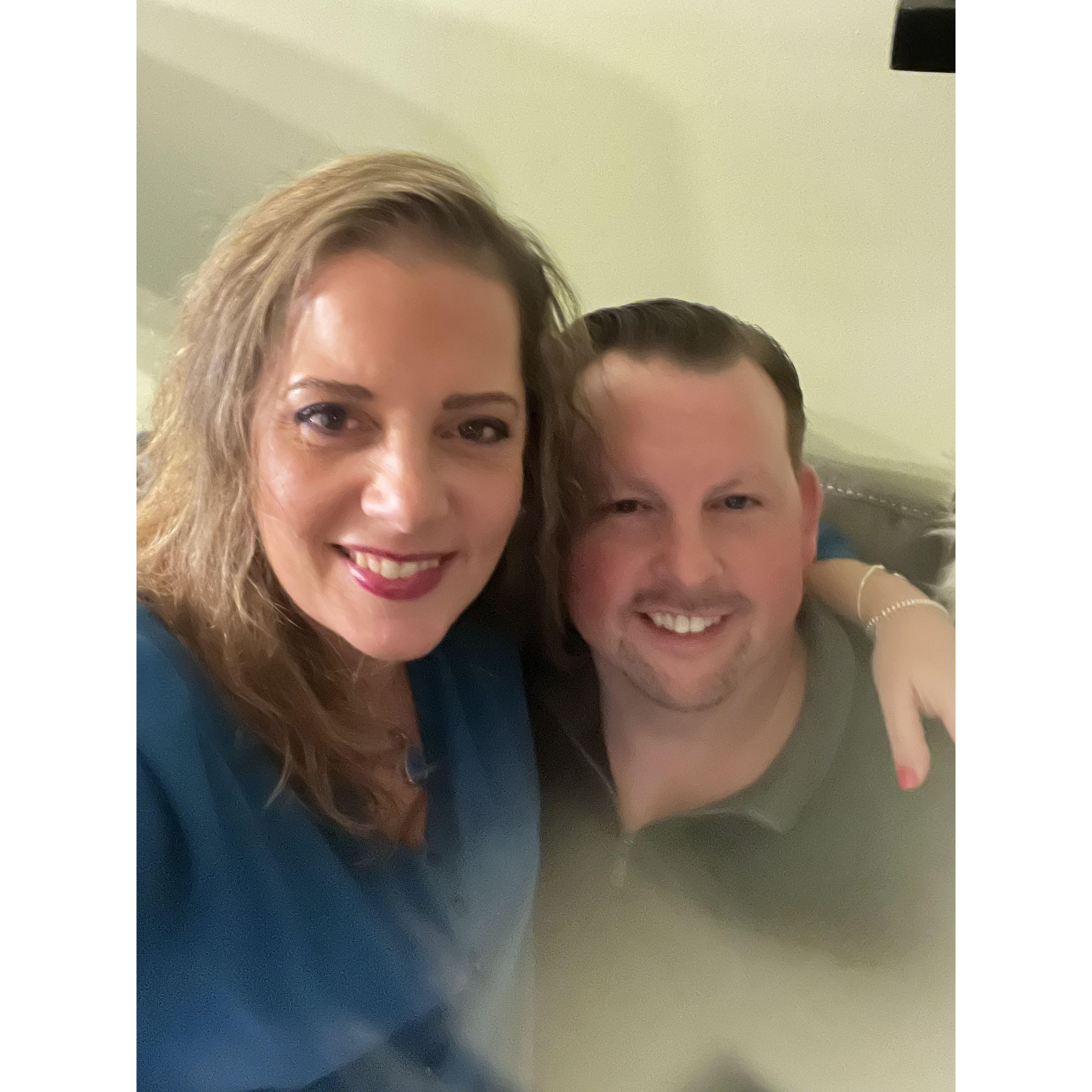 One of our first dates to a comedy show, 2022