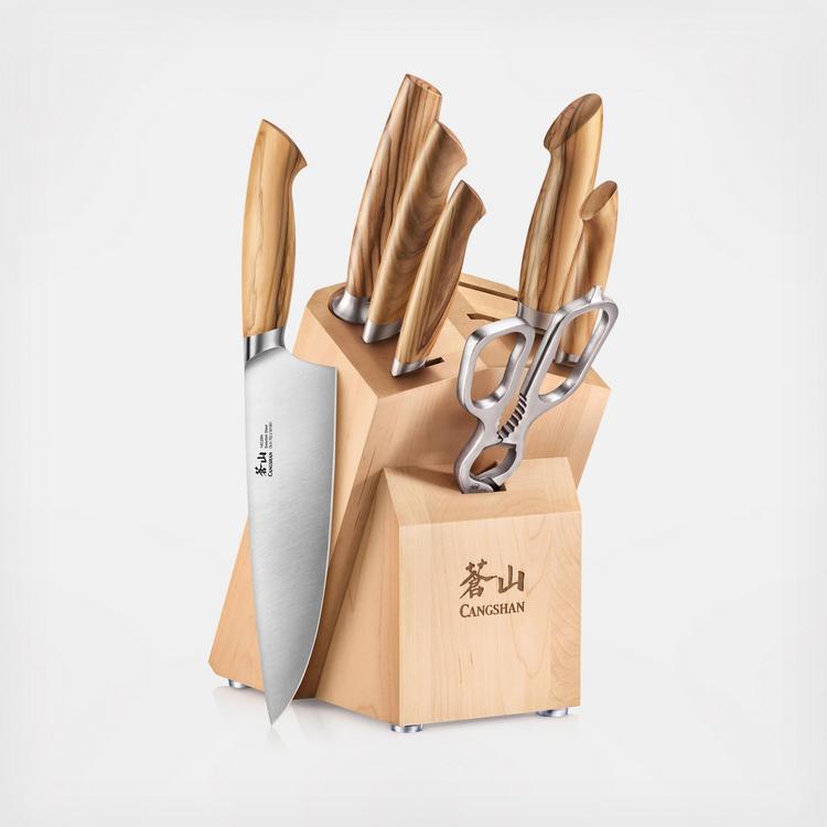 Cangshan Cutlery S1 Series 8pc Knife, Shears Block Set