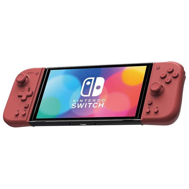 HORI Nintendo Switch Split Pad Compact (Apricot Red) - Ergonomic Controller for Handheld Mode - Officially Licensed by Nintendo