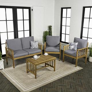 Everly 4-Piece Modern Cottage Outdoor Patio Furniture Set