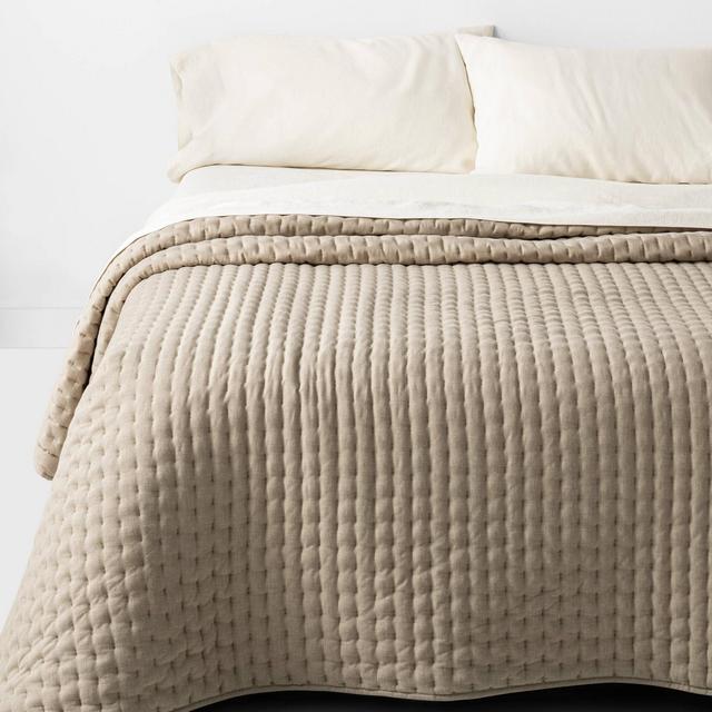 King Cashmere Blend Quilt Dark Sand - Casaluna™