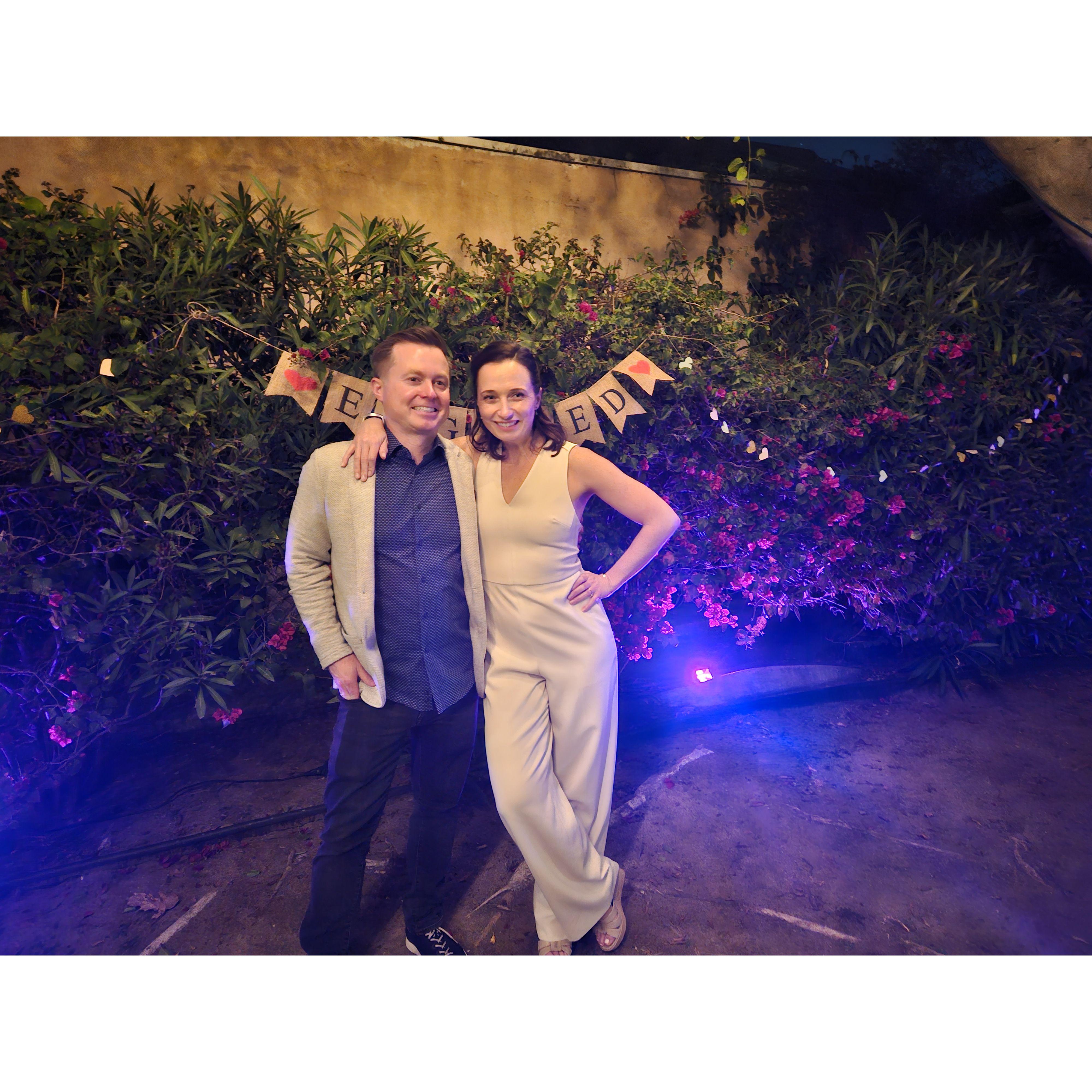 We celebrated our engagement at Waffles' House in February